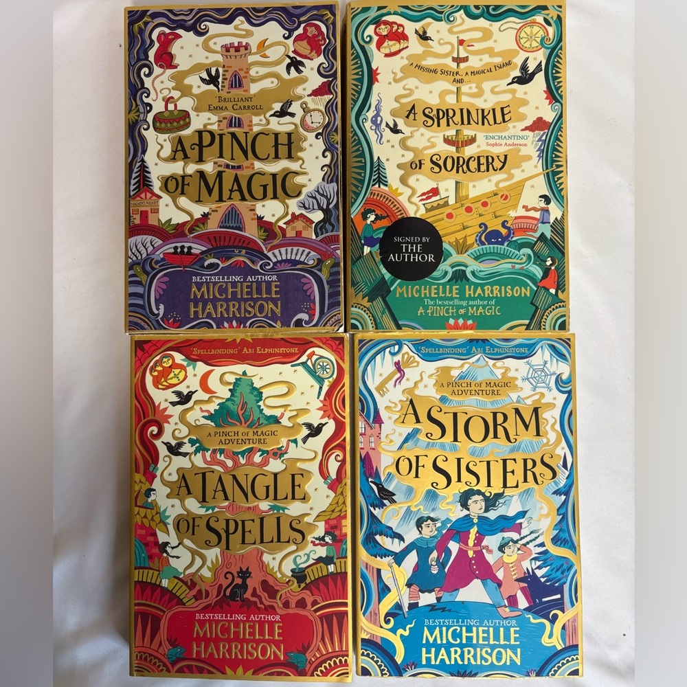 A Pinch of Magic Adventure Collection, 4 Book Series by Michelle Harrison Signed